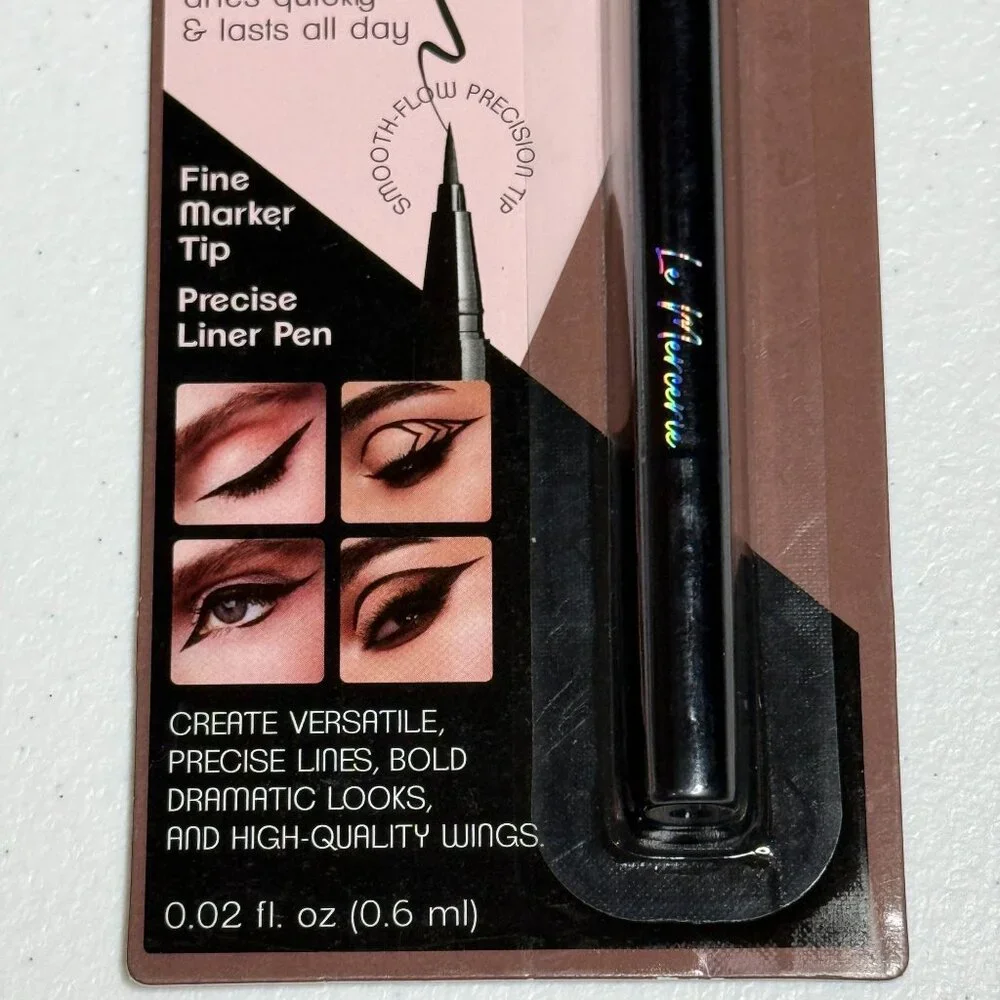 Le Mercerie Ultimate Control Black Liquid Eyeliner Pen New